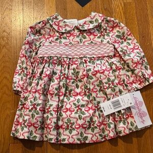 Bonnie Baby Red and Green Formal Dress